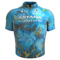 maillot astana lutzenko avec dossard cyclisme tour de france