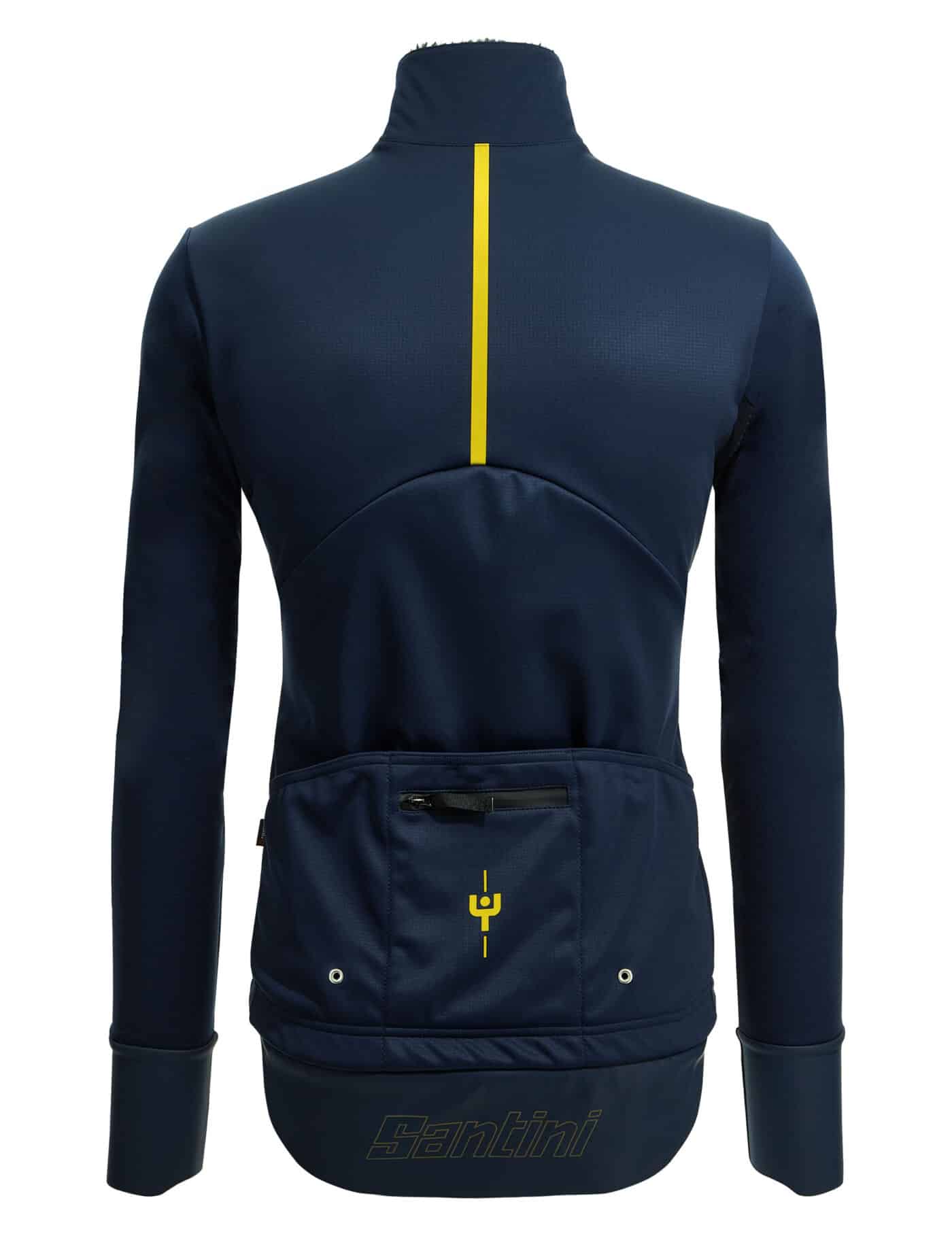 veste hiver manches longues vélo Santini maillot jaune 2