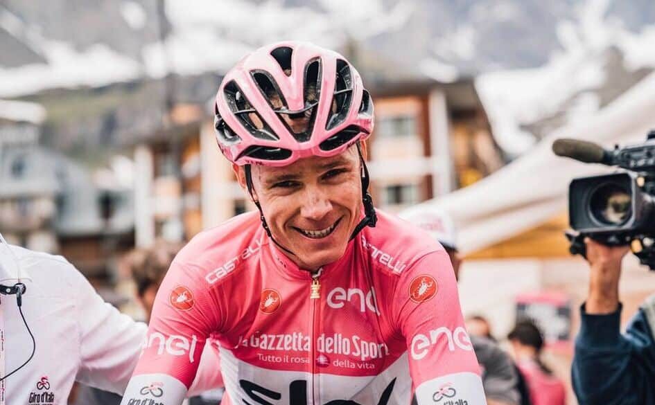 Maillot rose Giro 2018 Froome castelli
