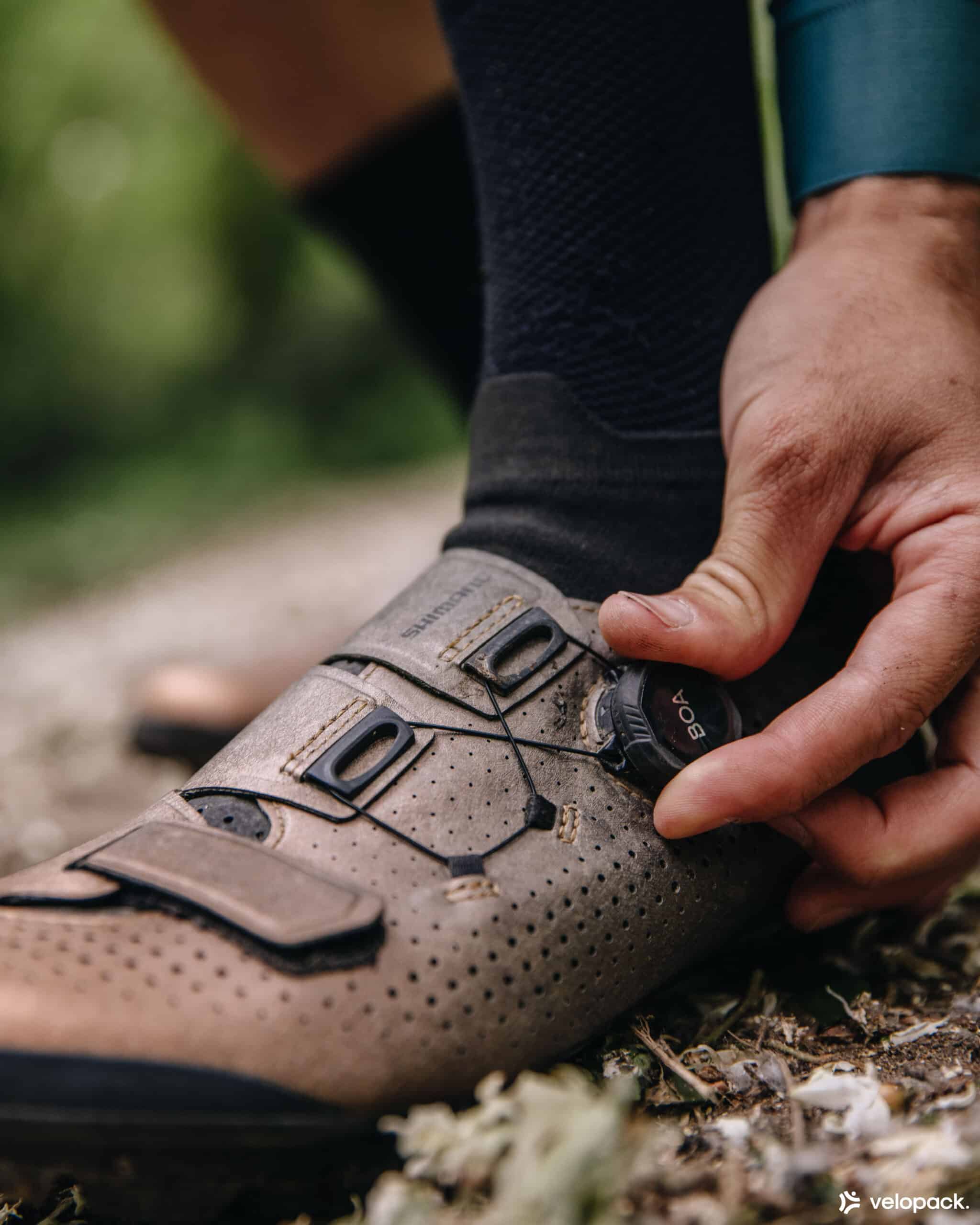 test chaussures gravel shimano serrage