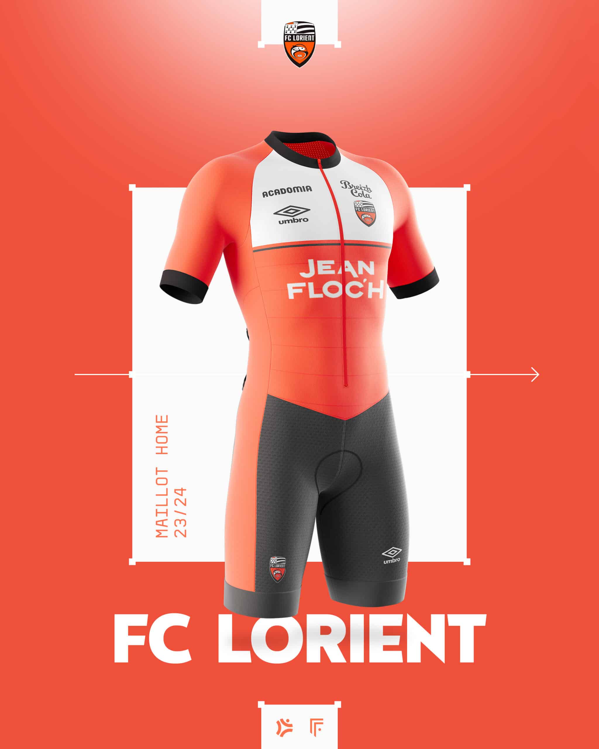 maillot foot lorient velo