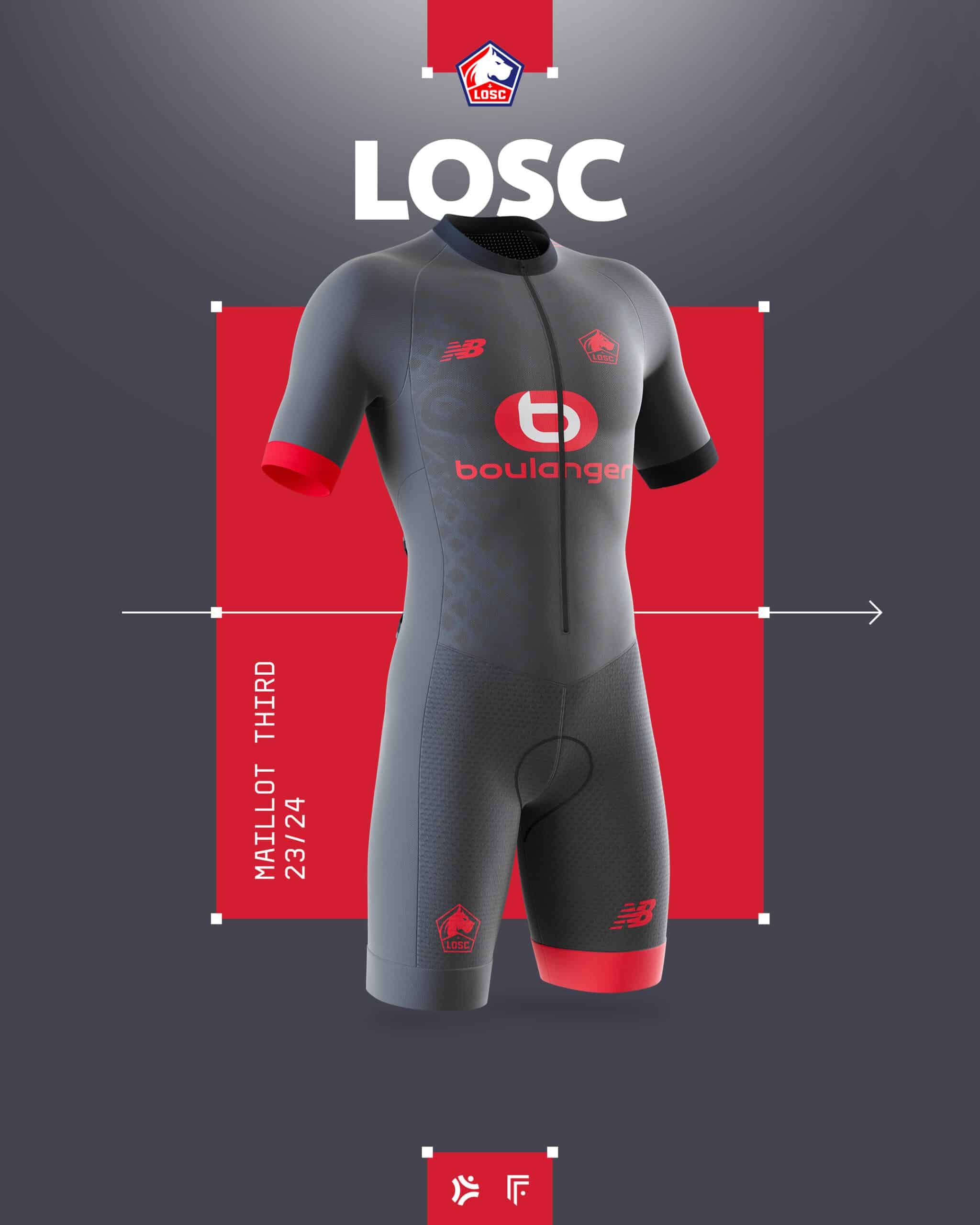 maillot foot losc lille velo