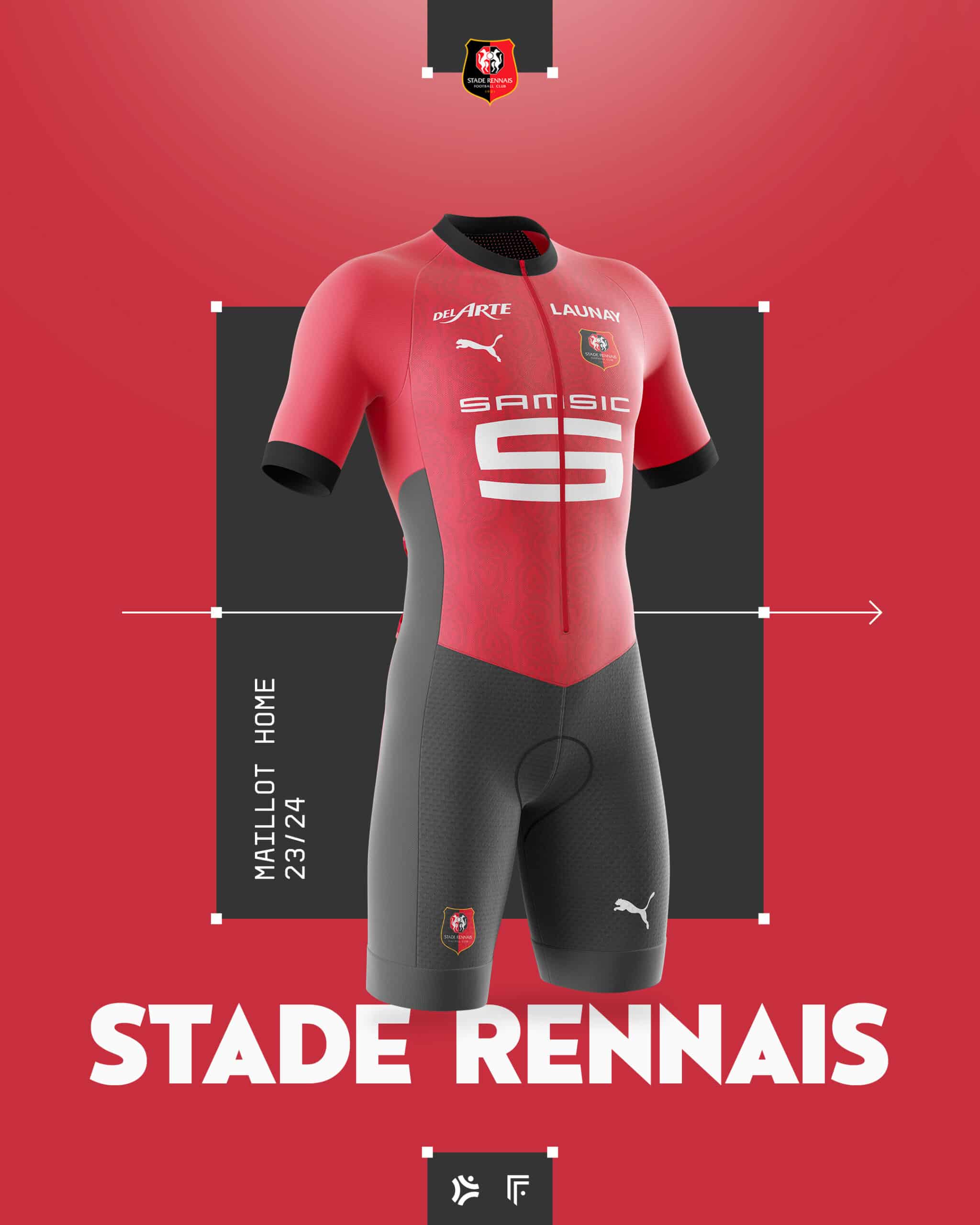maillot foot rennes velo
