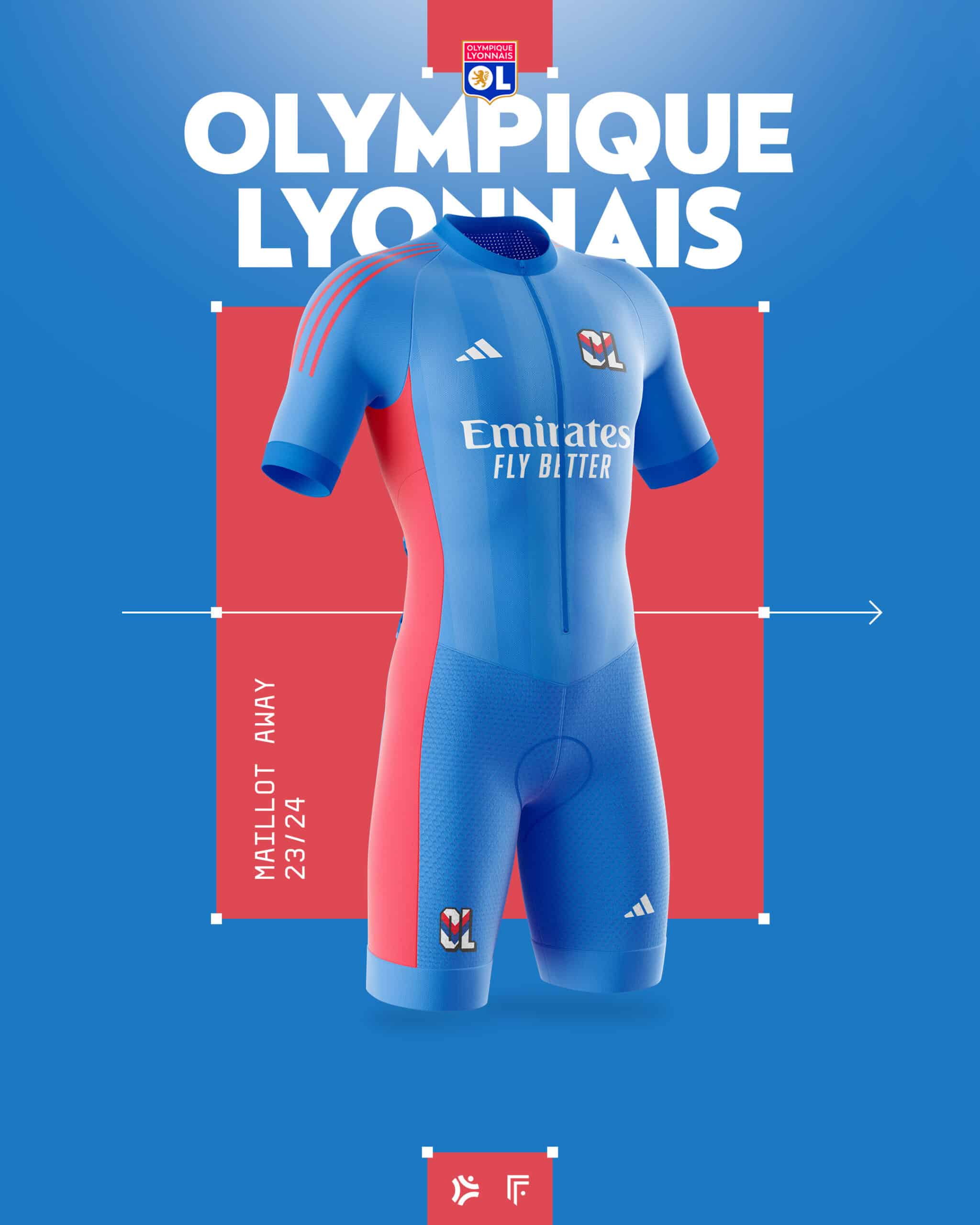 maillot velo ol lyon foot