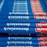 Une pompe à vélo aux couleurs de l’équipe Alpecin Deceuninck