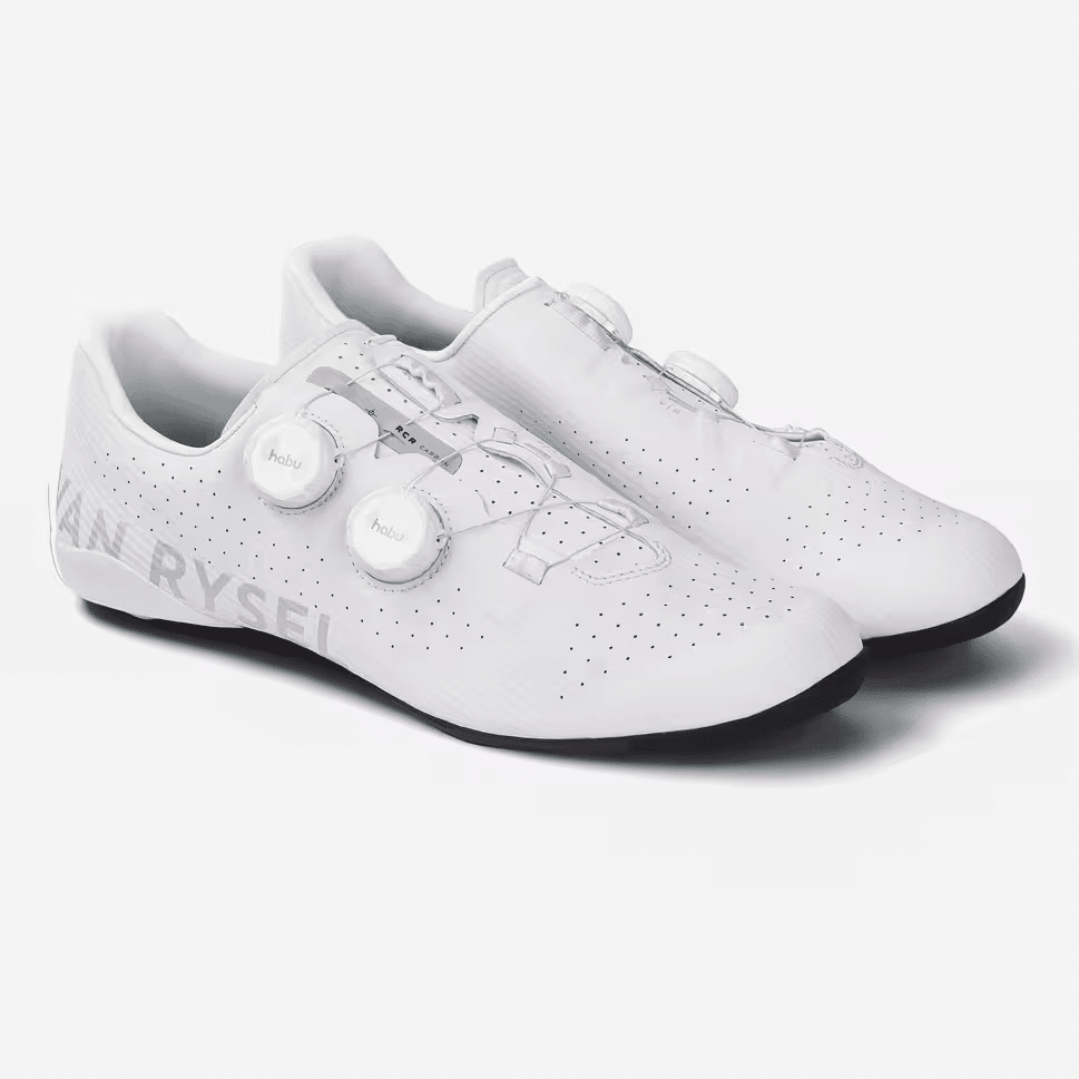 chaussures velo route van rysel rcr blanches