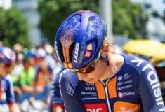 Image de l'article Au Tour de France, Team Picnic PostNL roule avec un casque imaginé par un enfant